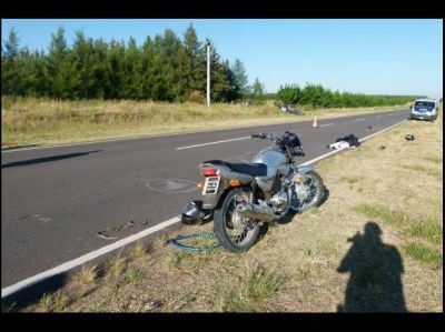 Acompa�ante de moto muri� luego que el rodado impactara de frente con una camioneta