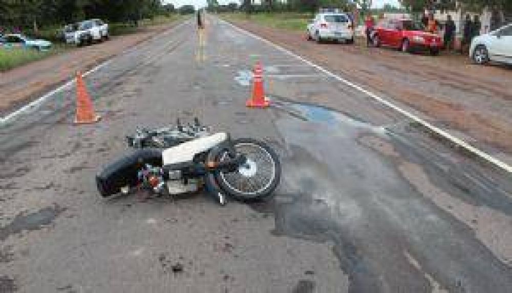 Motociclista sufri� serias lesiones luego de protagonizar un derrape