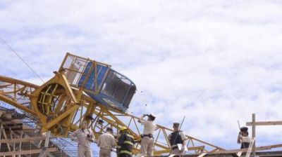 Cay� una gr�a en Puerto Madero: un muerto y dos heridos