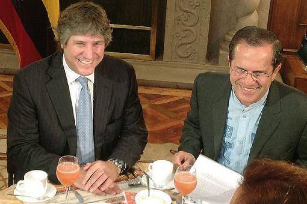 Boudou se reuni� con ministros ecuatorianos y destac� la transparencia del proceso electoral