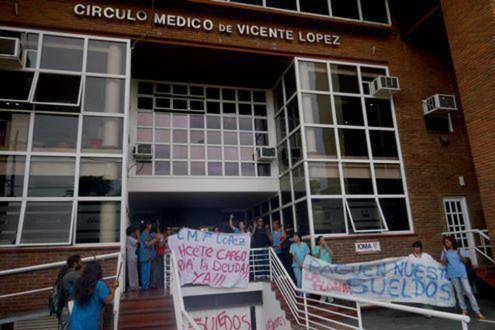 Movilizaci�n de los trabajadores de La Florida frente al Circulo M�dico de Vicente L�pez