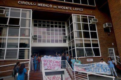 Movilizaci�n de los trabajadores de La Florida frente al Circulo M�dico de Vicente L�pez