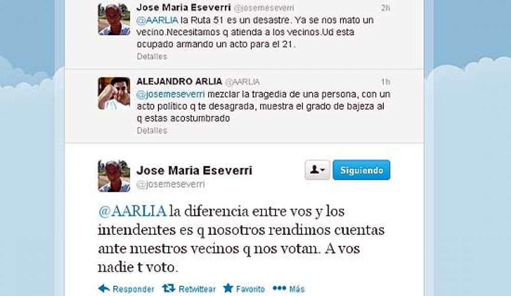 Duro cruce entre Eseverri y el ministro Arl�a por el mal estado de la Ruta 51