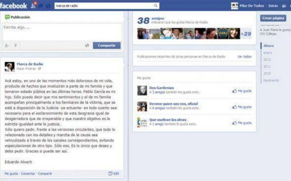 As� confirm� el periodista Eduardo Aliverti que su hijo atropell� y mat� a un ciclista en la Panamericana