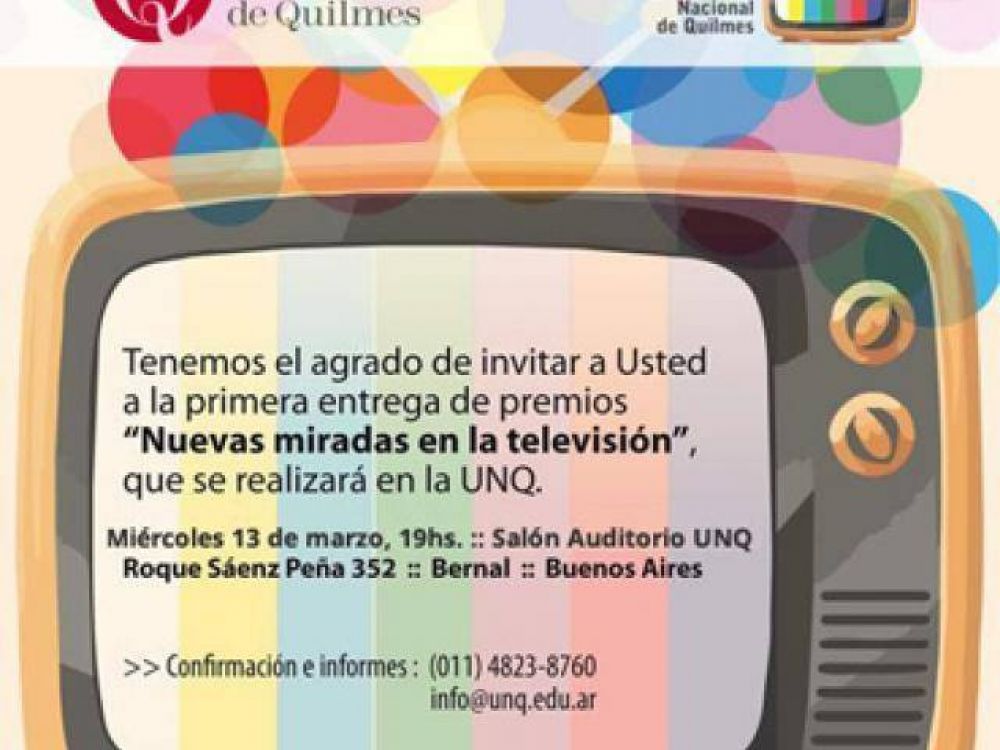 La Universidad Nacional de Quilmes premiar a la TV