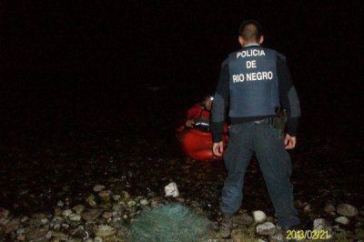 Guardapescas descubrieron red furtiva en el Nahuel