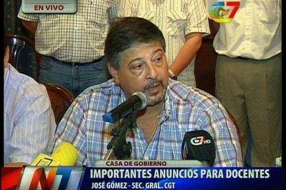 Jos� G�mez: "La CGT tiene un di�logo sincero y somos escuchados por el gobierno provincial"