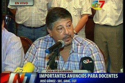 Jos� G�mez: "La CGT tiene un di�logo sincero y somos escuchados por el gobierno provincial"