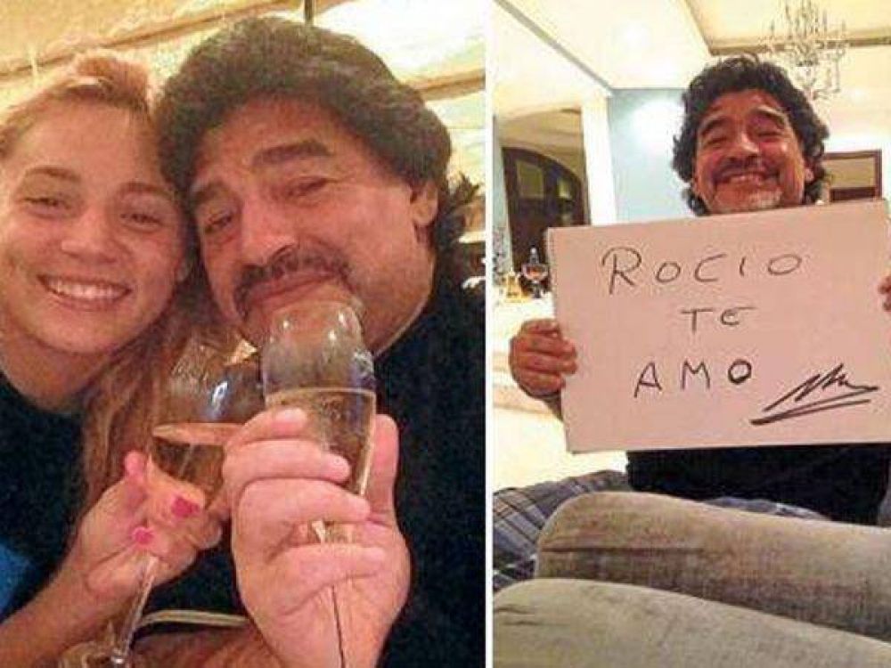 El mensaje de Maradona a su supuesta novia: "Roc�o te amo"