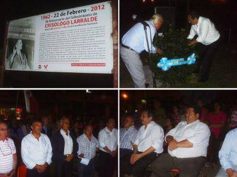 La UCR homenaje� a Cris�logo Larralde