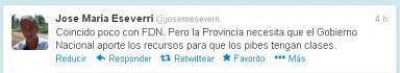 Para Eseverri, Naci�n debe resolver el problema con los docentes de Provincia