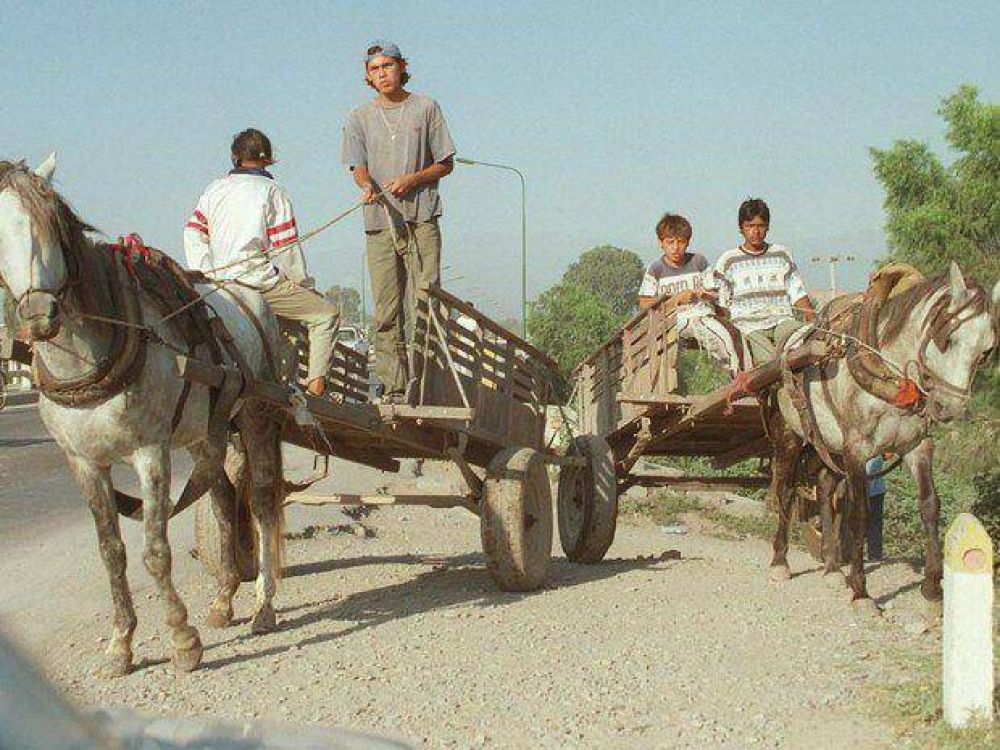 Siguen circulando carros tirados por caballos