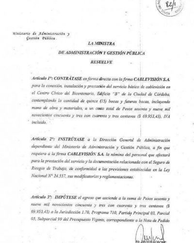 Llamativa contrataci�n directa de Cablevisi�n para el Centro C�vico
