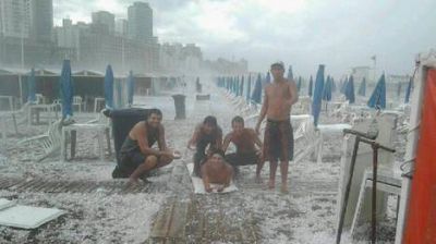 Un granizo hist�rico afect� a Mar del Plata