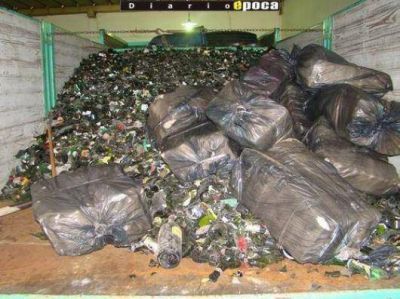 Frustran contrabando de 335 kilos de marihuana entre vidrios triturados