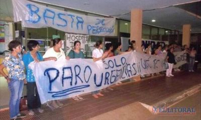 Trabajadores del hospital de Santo Tom� vuelven al paro, esta vez, por 48 horas