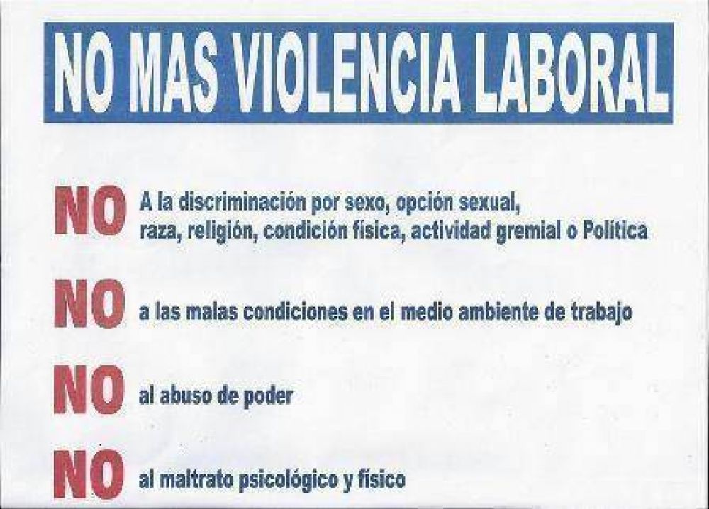 Se realizar� una jornada sobre violencia laboral