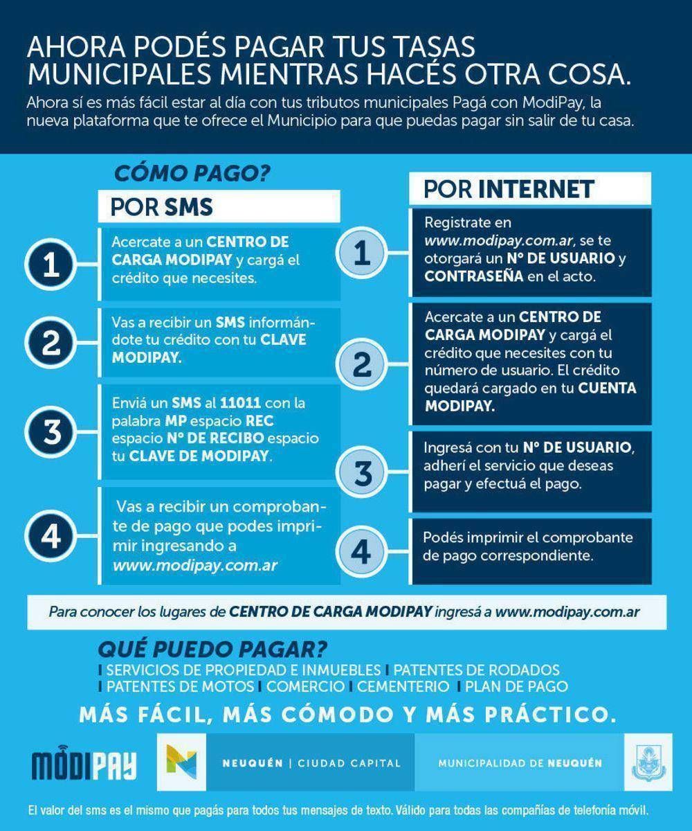 El municipio habilita sistema para el pago de tasas v�a SMS o Internet