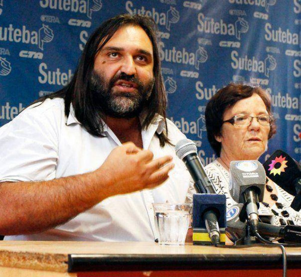 Baradel confirma paro de 48 horas para el lunes y martes en la Provincia