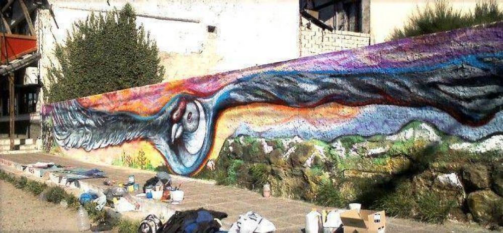 Pintaron un bello mural en Bariloche