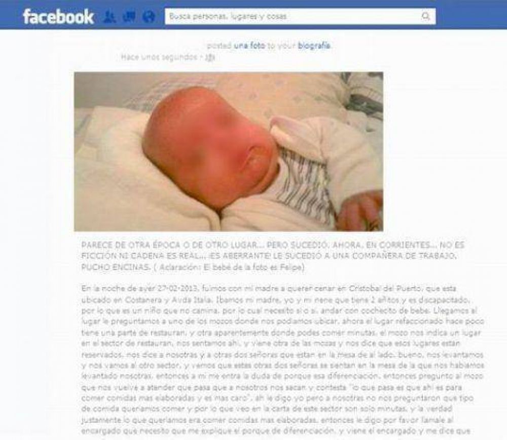 Repudio por supuesto caso de discriminaci�n en un resto bar