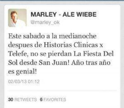 Marley promociona el espect�culo final de la FNS que se emitir� esta noche