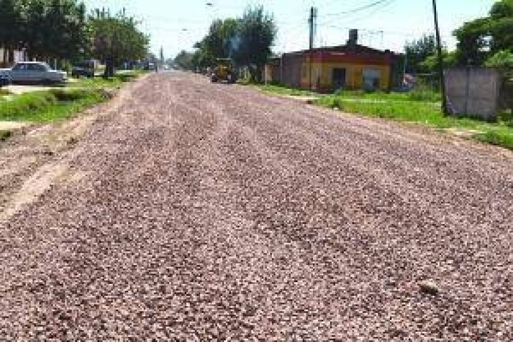 Trabajos de mejoramientos de calles en barrios