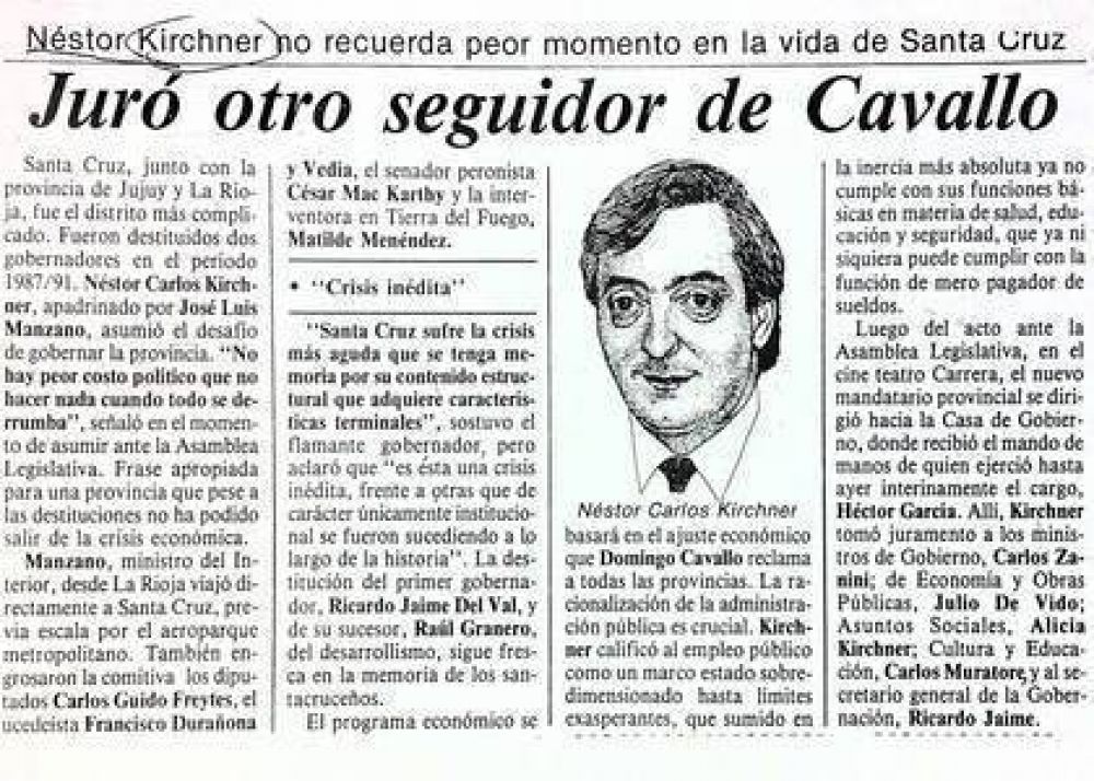 Cuando N�stor era el mejor alumno de Cavallo