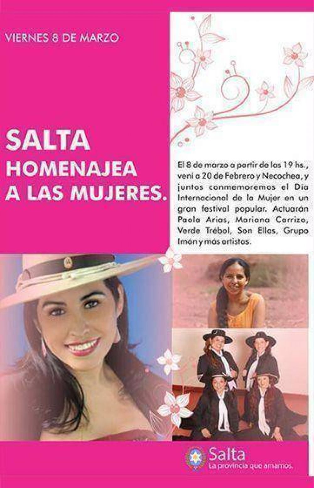 El Gobierno realizar� un festival por el d�a Internacional de la Mujer