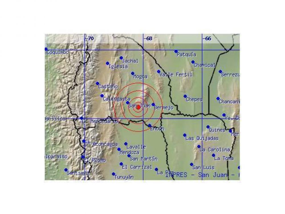 Un fuerte sismo de 4.9 grados se registr� en la zona del Pie de Palo