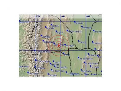 Un fuerte sismo de 4.9 grados se registr� en la zona del Pie de Palo