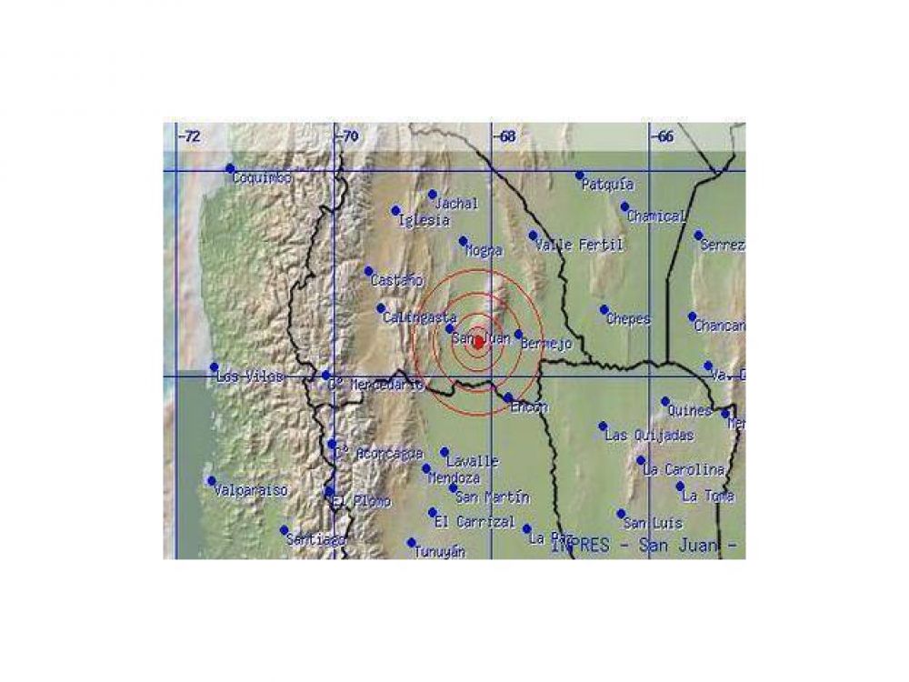 Se sinti� en Mendoza un sismo con epicentro en San Juan de de 4 grados en la escala Mercali modificada