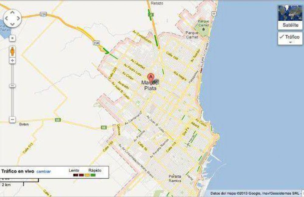 Google Maps ofrecer informacin en vivo del trnsito de Mar del Plata