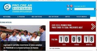 Plan Procrear: A diez d�as del sorteo muchos postulantes no pueden completar el formulario