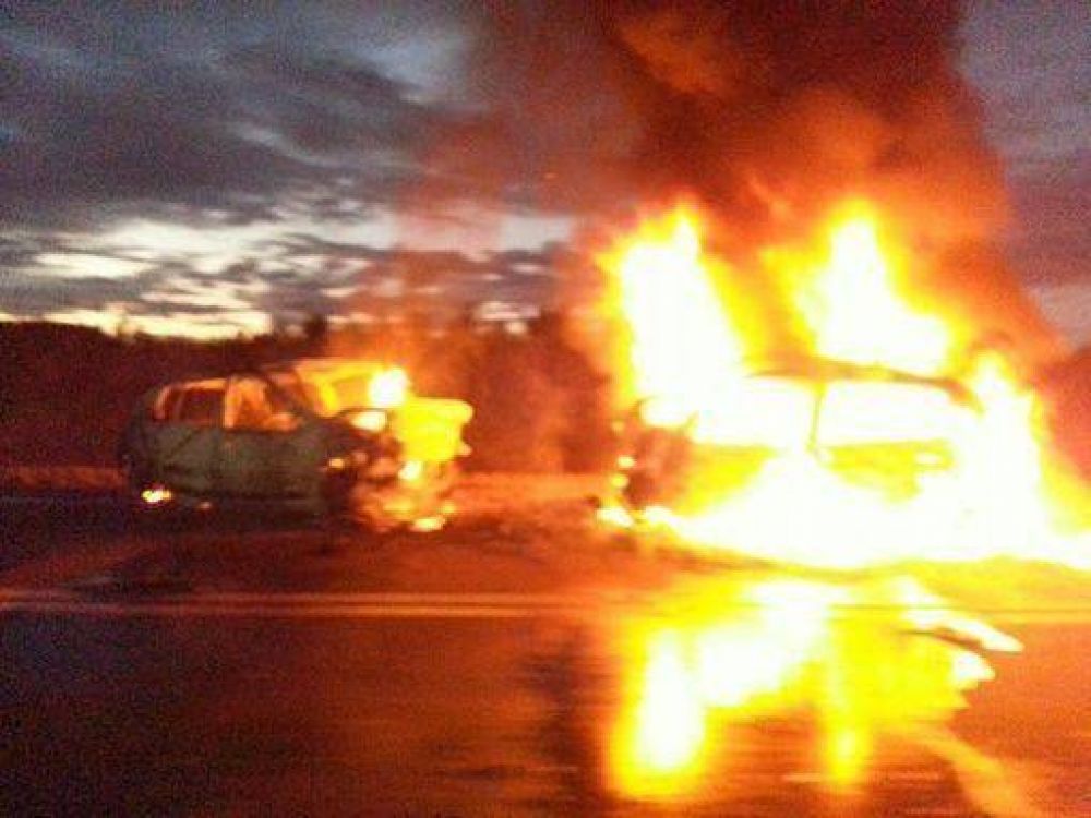 Violento choque en la ruta 14 dej� dos muertos calcinados