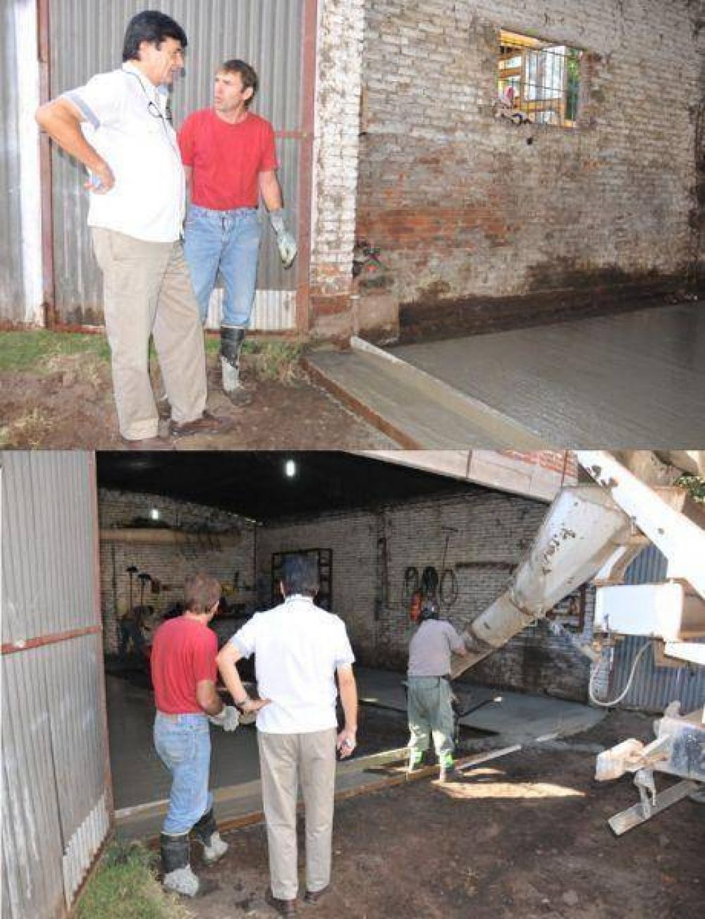 EL INTENDENTE GASPARINI VISIT� OBRAS EN CARLOS BEGUERIE