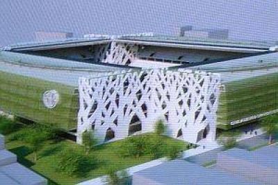 San Lorenzo proyecta un ecoestadio para potenciar Boedo Maqueta del "Nuevo Viejo Gas�metro".