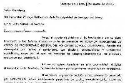Ses� renunci� a su cargo en el Concejo y dijo: "Hubo campa�a en mi contra"