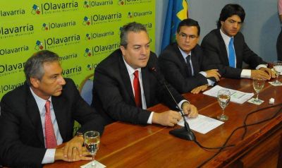 L�pez Mancinelli junto al Ministro Breitenstein en Olavarr�a