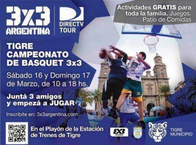 En Tigre comenzar� a jugarse el Tour de b�squet 3x3 Argentina 