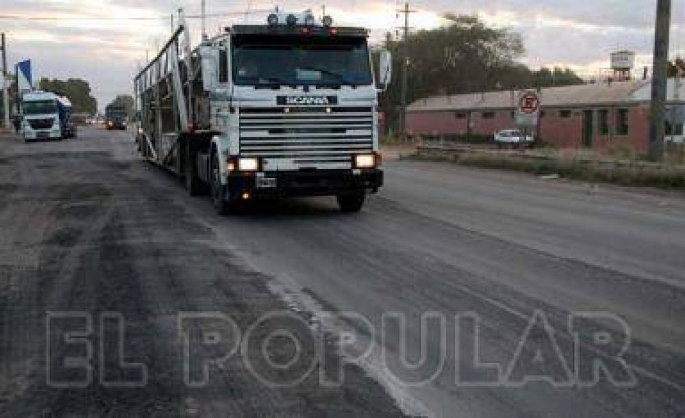 Comenzaron las obras de fresado en la Ruta 51