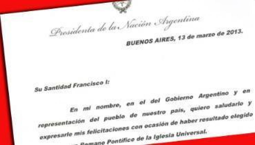 Cristina felicit� al nuevo Papa e ir� a la asunci�n