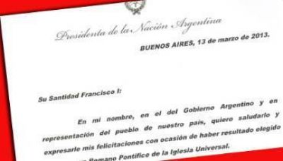 Cristina felicit� al nuevo Papa e ir� a la asunci�n