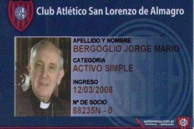 El Papa hincha de San Lorenzo