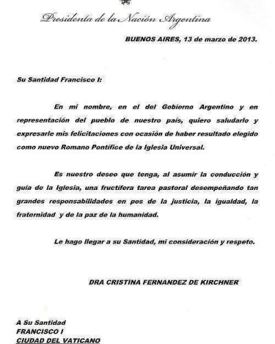 Cristina ir� a la asunci�n: "Que lleve el mensaje a las potencias para que dialoguen"