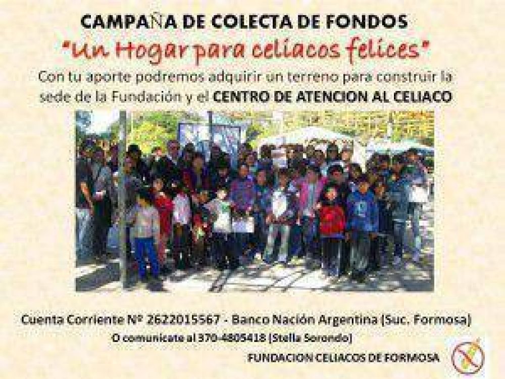 Lanzan una plausible campa�a en pos de construir Centro de Atenci�n al Celiaco