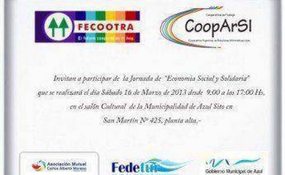 Jornada de Econom�a Social y Solidaria en Azul