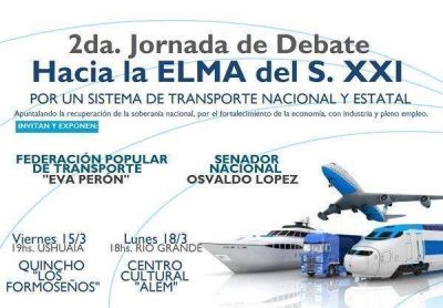 Se realizar� la 2� Jornada de debate por un sistema de transporte nacional y estatal