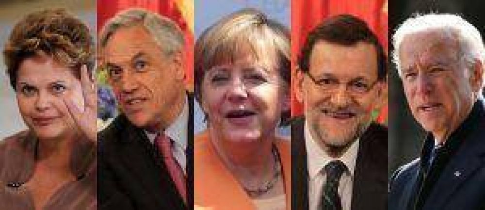 Rousseff, Piera, Merkel, Rajoy y Biden, en la asuncin de Bergoglio
