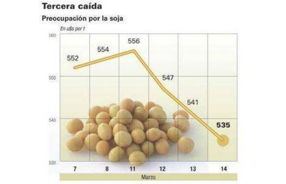 La soja acumula 4% de baja y preocupa a los productores que retienen